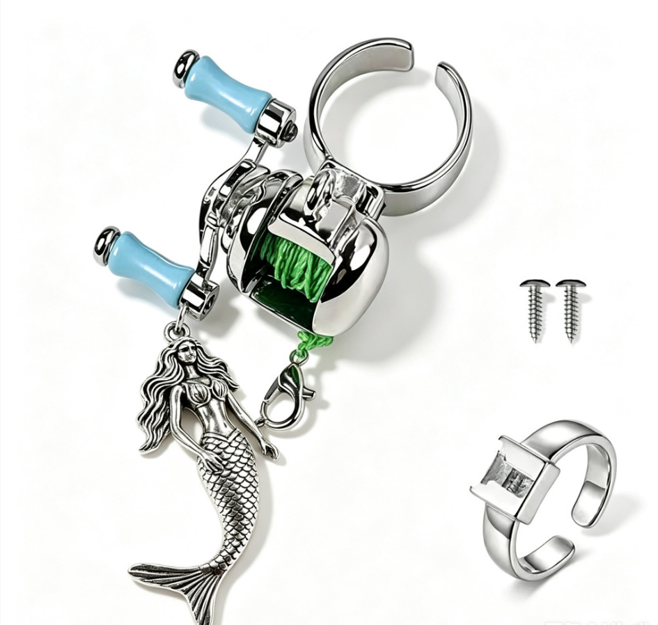 Set Cincin Kalung Liontin Reel - Streetwear Brand Accessories ulasan dan harga