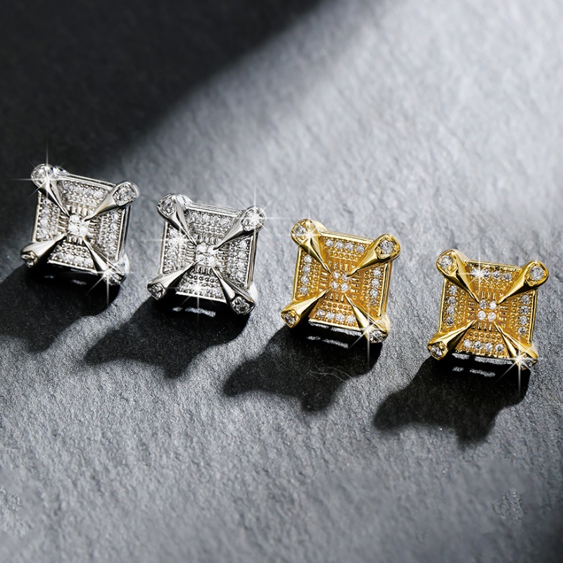 ZAKOL Anting Kancing Zirkon Ku - Streetwear Brand Accessories ulasan dan harga